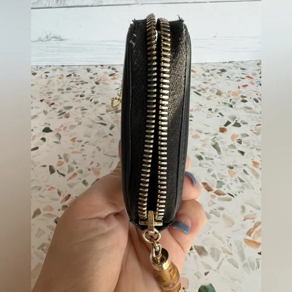 GUCCI Leather & Bamboo Wallet - Picture 11 of 14